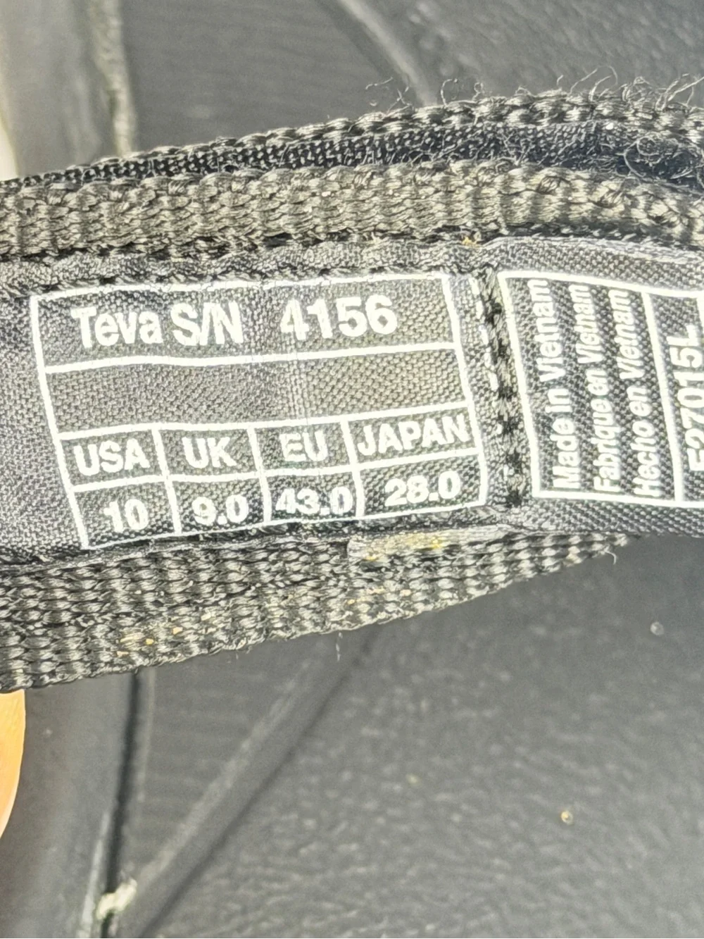 Teva Men's Black Strappy Outdoor Sandals